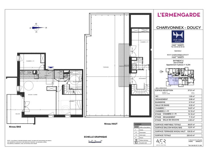 Nos appartements à la vente 4 pièces Immobilier à Charvonnex 220m2