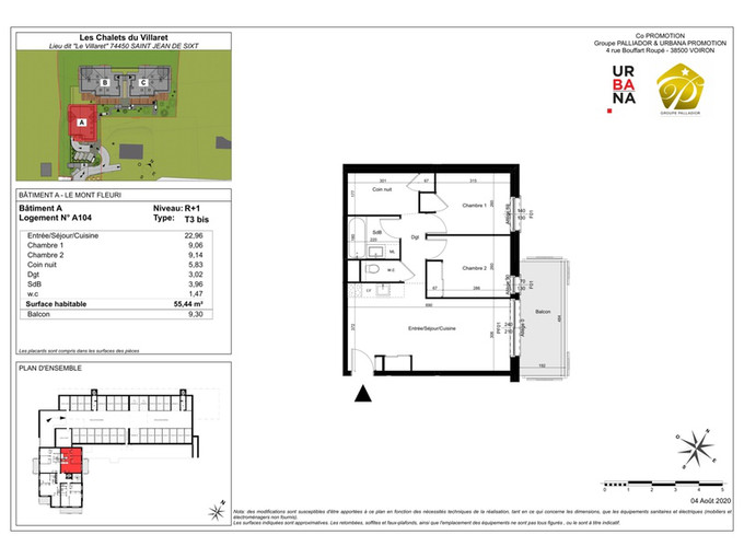 Nos appartements à la vente 3 pièces Immobilier à Saint-Jean-de-Sixt 55m2