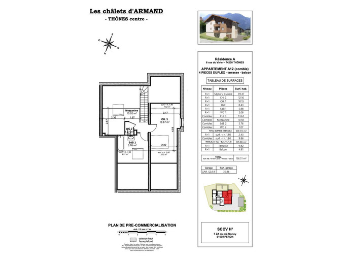 Nos appartements à la vente 4 pièces Immobilier à Thônes 109m2